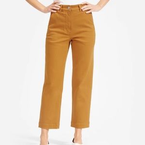 Everlane Straight Leg Crop Pants in Golden Brown Size 6